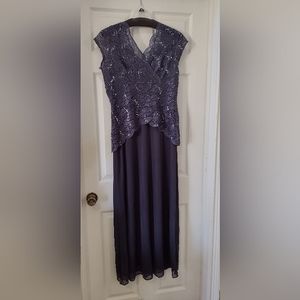 Dark gray sequin gown